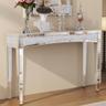 Artloge Console d'Entrée Verre Miroir Design 120 cm