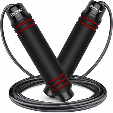 Blukar Speed Jump Rope réglable (roulements acier, câble PVC 3 m)