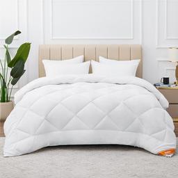 Aisbo Couette 220x240 cm Hiver 450 g/m² Microfibre Blanc