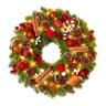 GlobaLink Couronne de Noël 40 cm, 40 LED, cannelle et citron