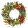 HOMCOM Couronne de Noël lumineuse 60 cm, 35 LED et minuterie