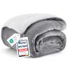 Bedsure Plaid Polaire Sherpa 150x200 cm (double face, 1 personne / canapé) Gris