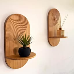 Mekase Étagère Murale Boho (lot de 2)