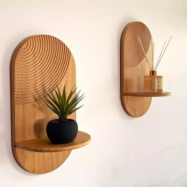 Mekase Étagère Murale Boho (lot de 2)