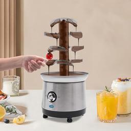 CuCummoo fontaine à chocolat 4 étages inox 190 W tour en spirale