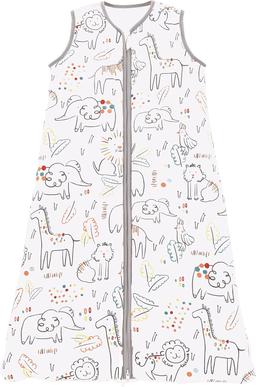 Chilsuessy Gigoteuse d'été sans manches 0,5 TOG (100 % coton, grand zip, jusqu'à ~24 mois)