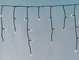 elume Rideau Stalactite Extérieur 200 LED Blanc Chaud et Flash, 8 m