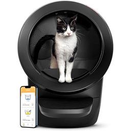 Litter-Robot 4 Whisker avec marche et barrière, tamisage auto