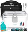 TRAVELISIMO XL Gamelle Chauffante 1,8 L 100W, inox 304, 3 en 1