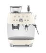 Smeg EGF03CREU, machine expresso manuelle avec broyeur, crème
