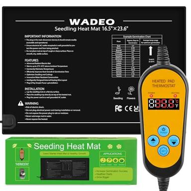 WADEO Tapis Chauffant 60 x 42 cm avec Thermostat