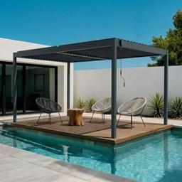 Cazeboo Piana 4x3 m (12 m², lames acier, autoportée)