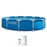 Intex Metal Frame Ø366 × 76 cm + épurateur à cartouche inclus