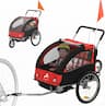 HOMCOM 2-en-1 2 places (charge 40 kg, roues à dégagement rapide)