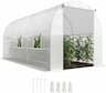 Outsunny Serre Tunnel 9 m² (bâche PE 140 g/m², porte + 6 fenêtres)