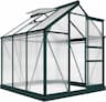 Outsunny Serre Polycarbonate 3,65 m² (structure aluminium, porte coulissante, lucarne)