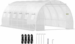 VEVOR Serre Tunnel 6,1x3x2,1 m (cadre acier galvanisé)
