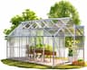 GARDEBRUK Serre Aluminium Polycarbonate 380x190 cm (4 lucarnes)