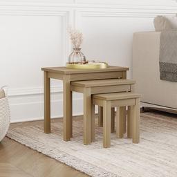Vida Designs Oakridge Tables gigognes chêne (lot de 3)