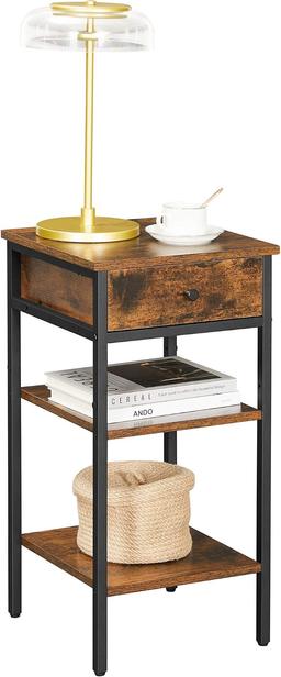 VASAGLE Table de Chevet Haute Industrielle LET502