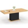 IDMarket Eden table extensible 160-200 cm bois et noir, 6-10 pers.