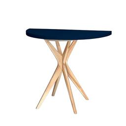 Ragaba table ronde demi-lune extensible 90 cm bleu marine