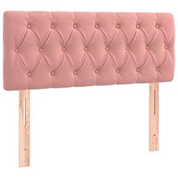 vidaXL Tête de lit velours 100 cm rose à poser (hauteur réglable)
