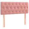 vidaXL Tête de lit velours 100 cm rose à poser (hauteur réglable)
