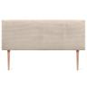 DHOME Tête de lit velours côtelé 160 cm beige avec fixations