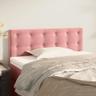 Xichuzi Tête de lit velours 90 cm rose à poser (hauteur réglable)
