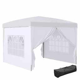 Outsunny tonnelle pop-up 3x3 m avec 4 parois amovibles