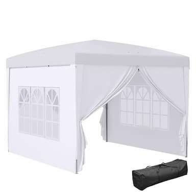 Outsunny tonnelle pop-up 3x3 m avec 4 parois amovibles