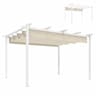 Outsunny pergola 4x3 m aluminium et acier à toit rétractable