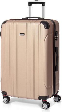 Todeco – grande valise rigide 78 cm, ABS léger extensible