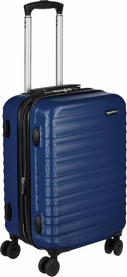 Amazon Basics Valise cabine rigide extensible 55 cm (bleu marine)