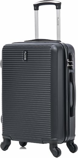 CELIMS Valise cabine rigide ABS 55x35x25 cm (noir)