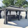 Purple Leaf 3,65 × 4,85 m — grande pergola double toit