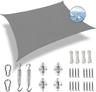 AMZERO Voile d'ombrage imperméable rectangulaire 2,5 x 5 m avec kit