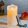 Lonkenn bougie LED rechargeable en cire véritable, 15 cm