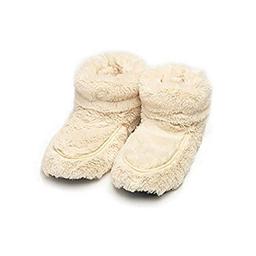 Warmies Furry Warmers Bottes fourrées micro-ondes, coloris crème