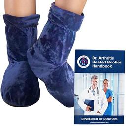 Dr. Arthritis Chaussons bouillotte micro-ondes, lin et lavande, bleu
