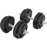 Gorilla Sports Lot de 2 haltères courts 20 kg (gripper)