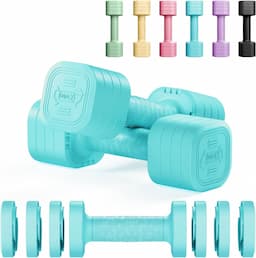 Dripex Lot de 2 haltères à disques (2,5-10 kg, forme carrée)