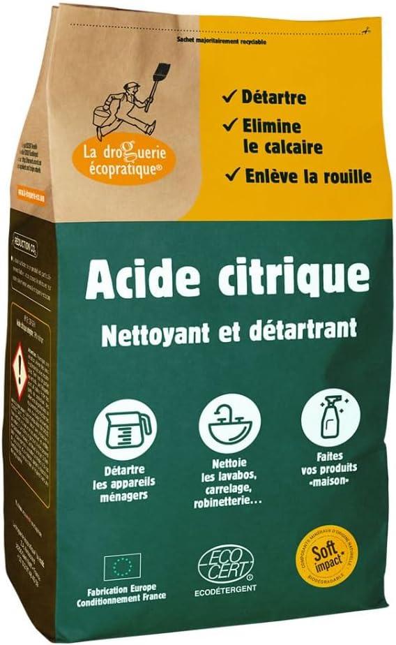 Acide citrique La Droguerie Écologique 1 kg (qualité alimentaire)