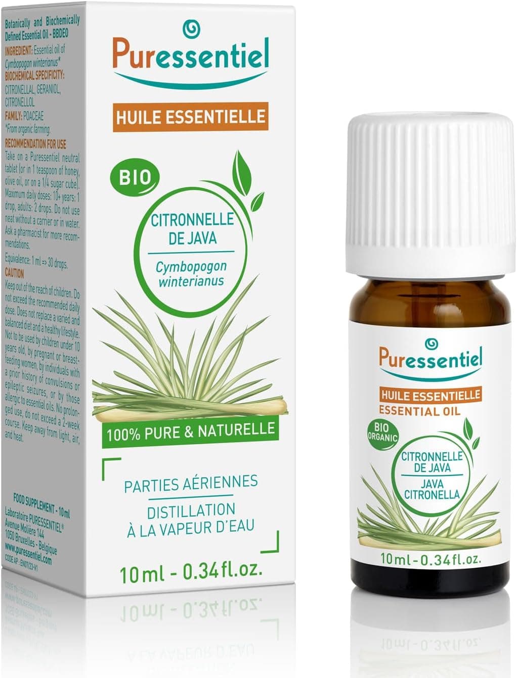 Puressentiel citronnelle de Java bio 10 ml