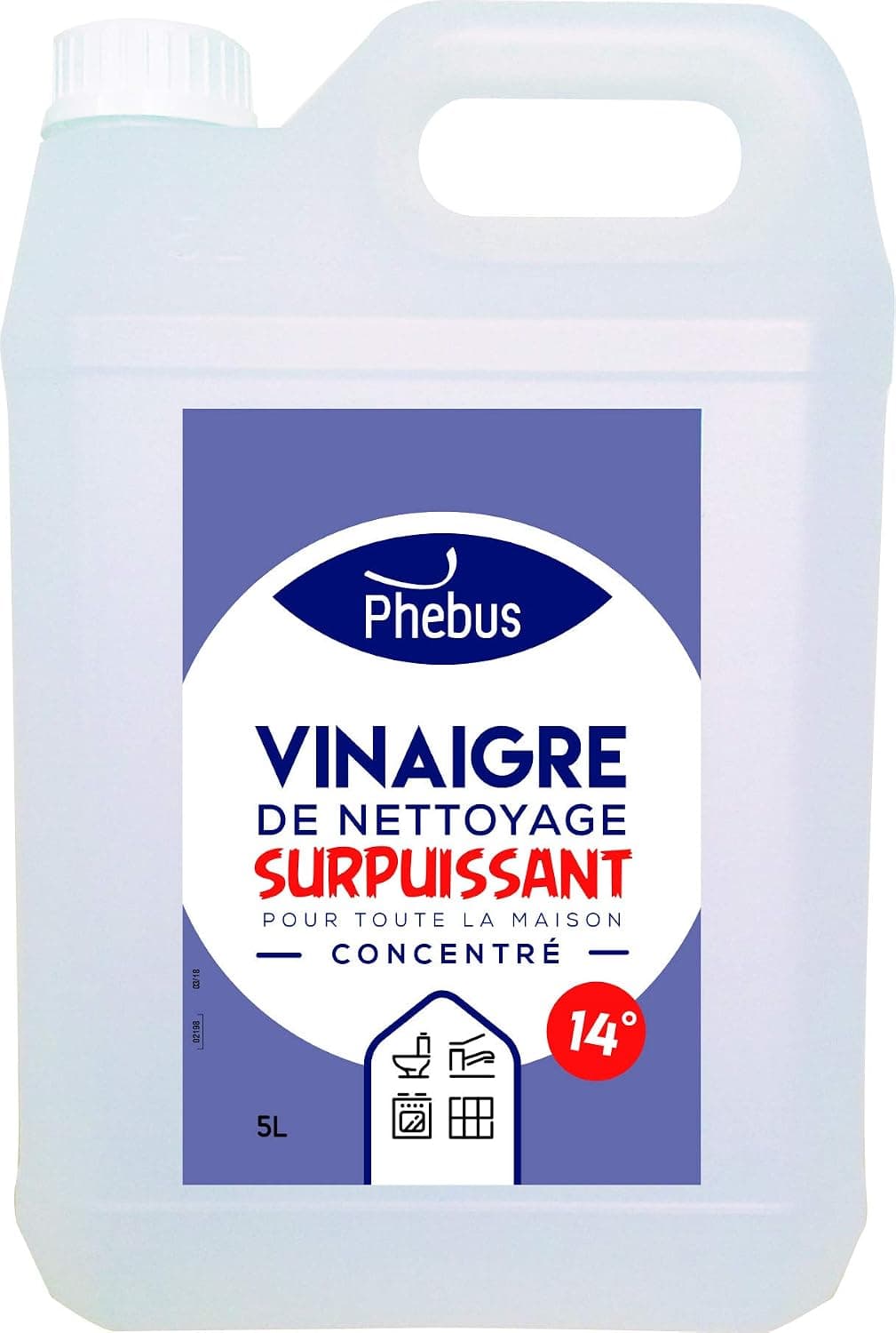 Phebus vinaigre ménager 14° 5 L