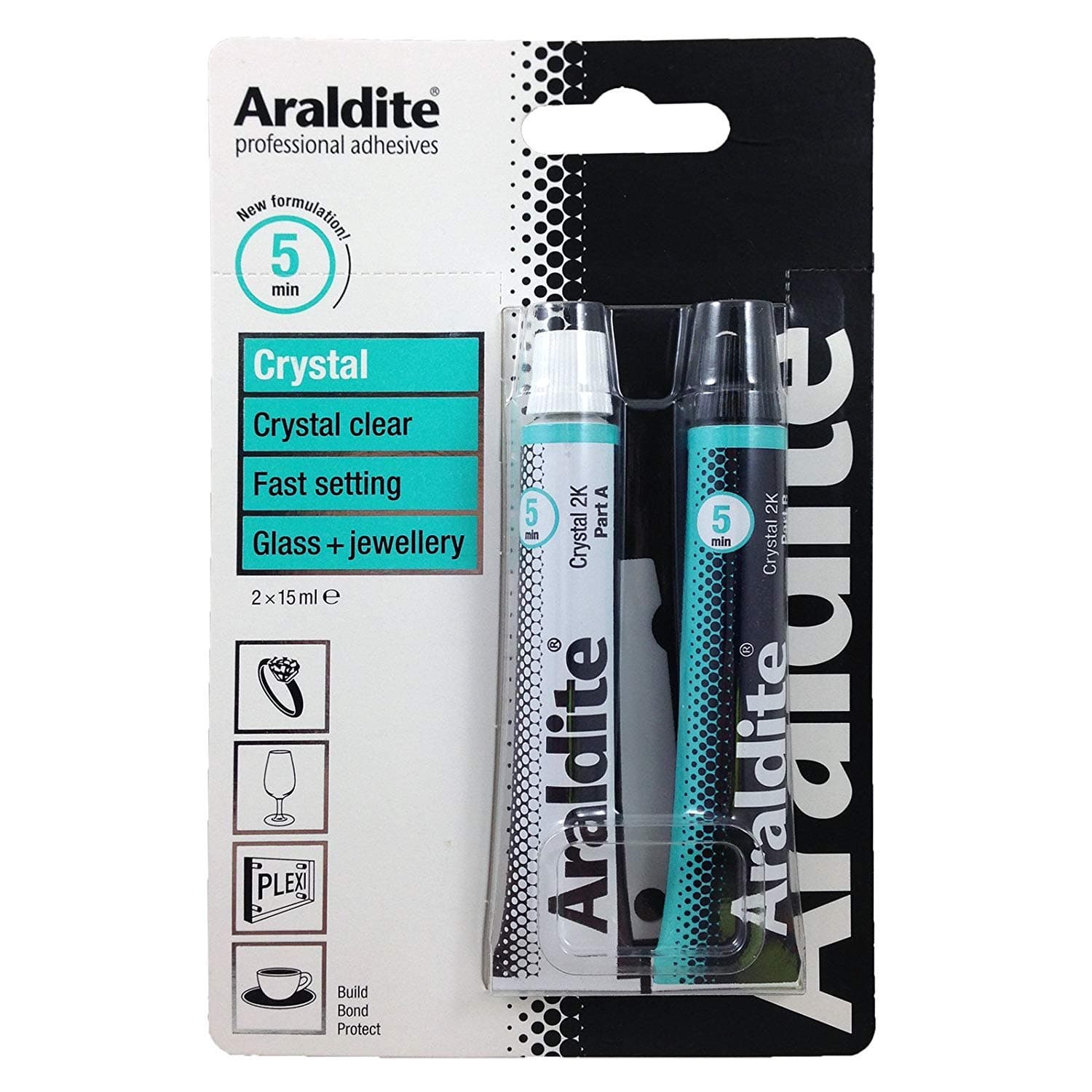 Colle époxy transparente Araldite Crystal