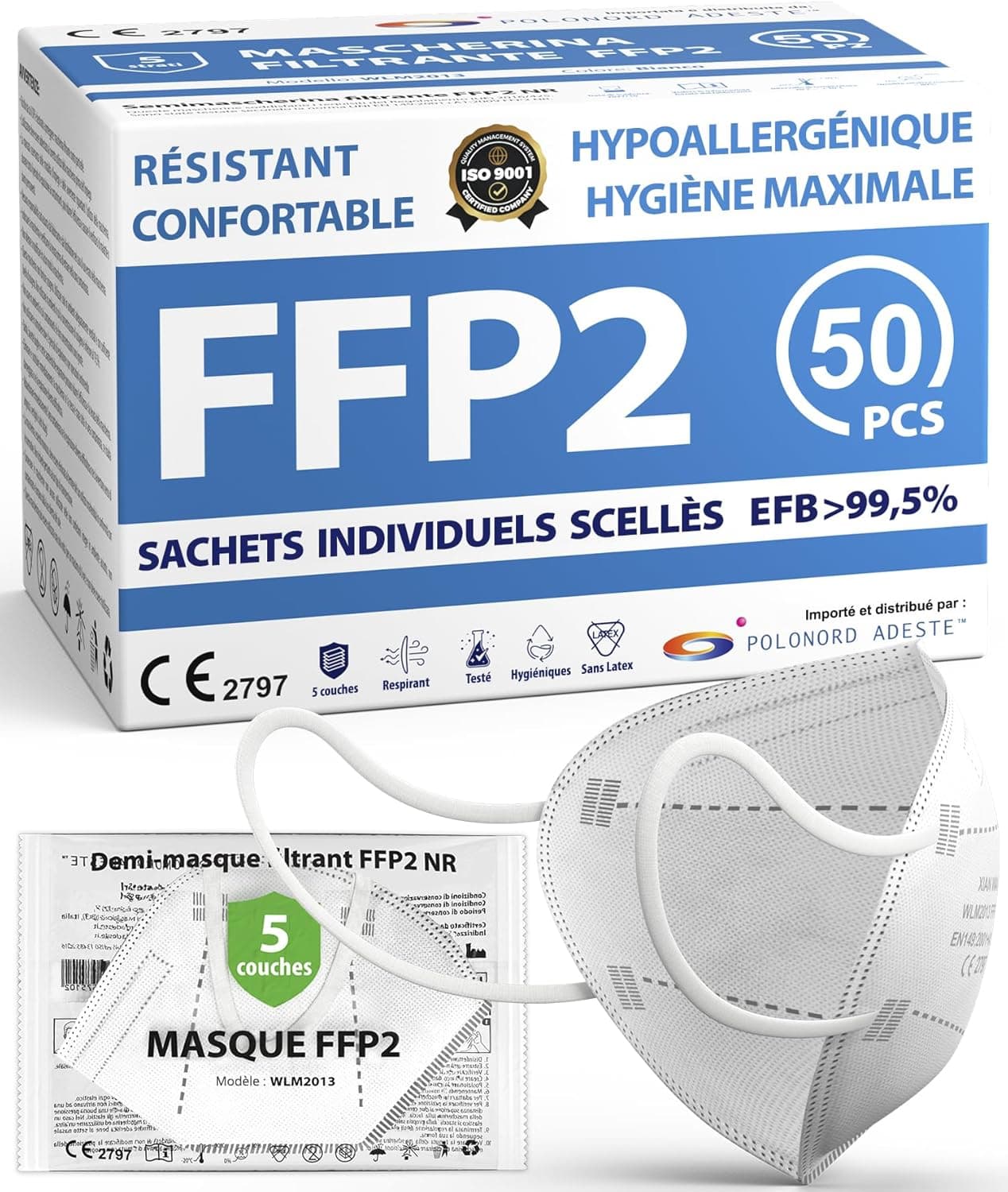 Combinaison jetable protection + masque FFP2