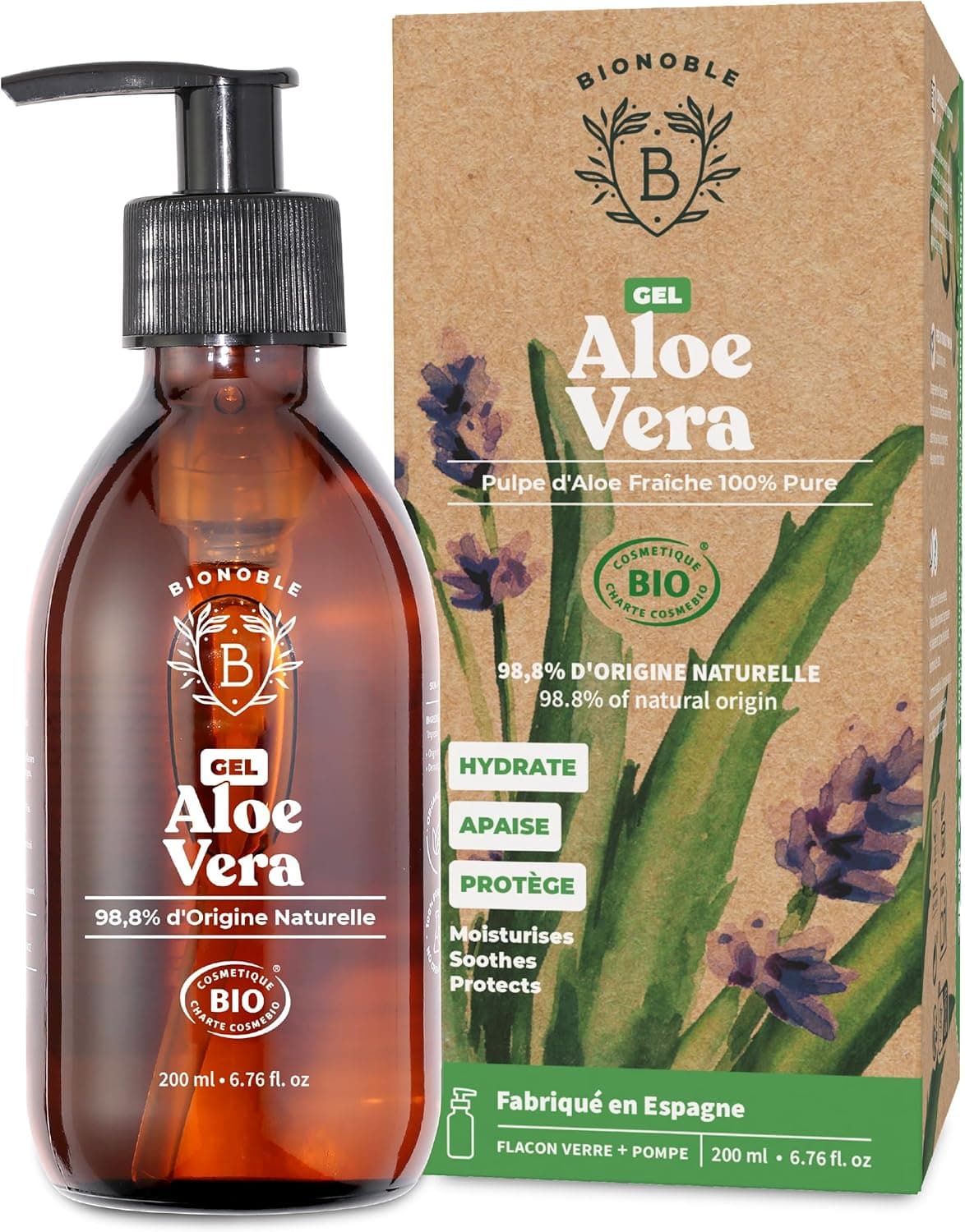 Gel d'aloe vera pur bio