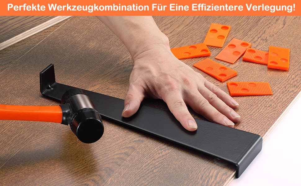Kit pose parquet flottant (cales, maillet, tire-lame)